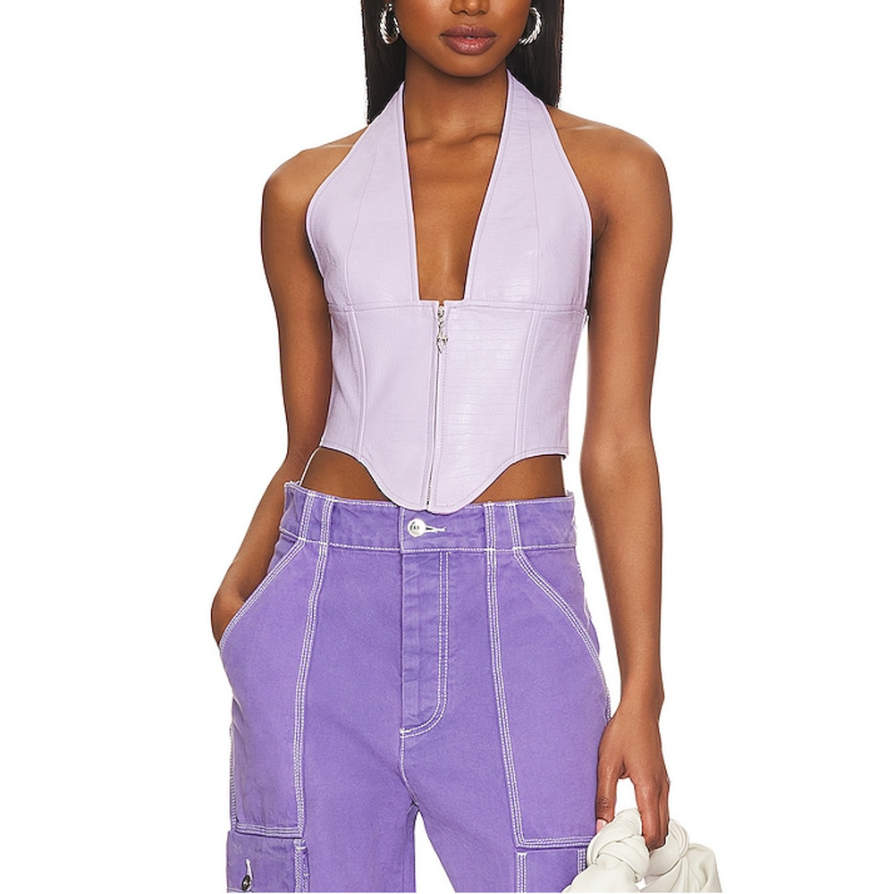 Miaou Lavender Halter Top